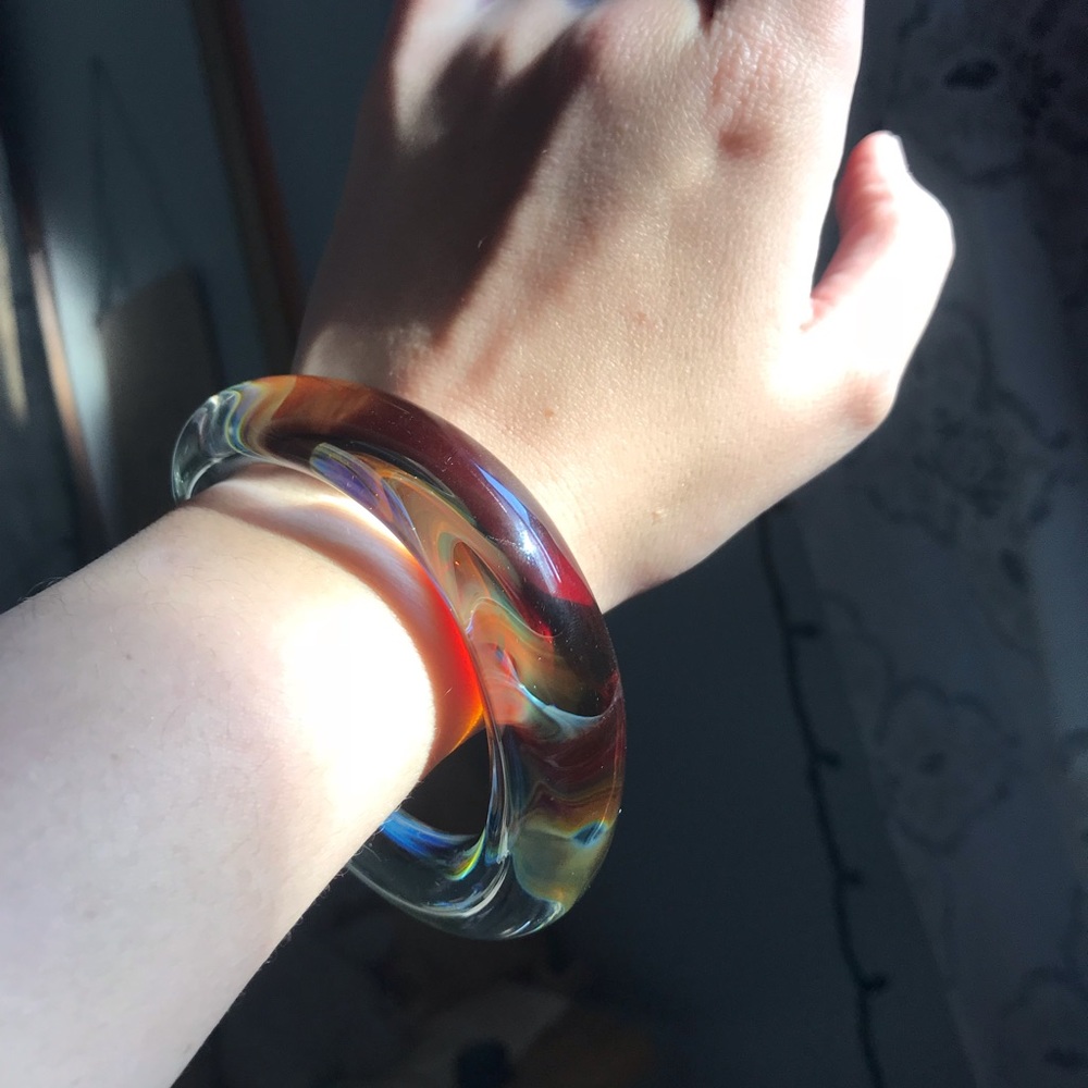 💫 Handmade Glass Cuff Bracelet 💫